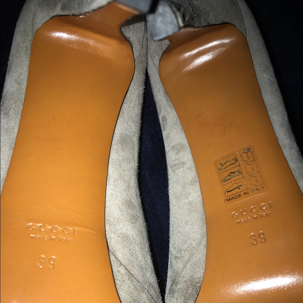 Gray Gucci Scamosciato Pump Platforms Size 9 - Picture 5 of 6